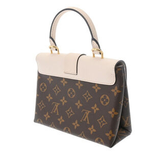 Louis Vuitton Handbag Monogram Shoulder Cream Bag Canvas Locky Creme